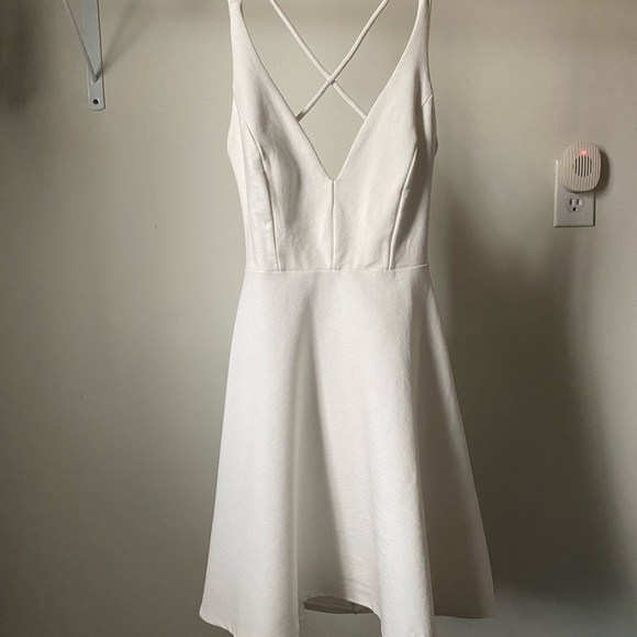 LuLus White Skater Dress - Picture 3 of 6